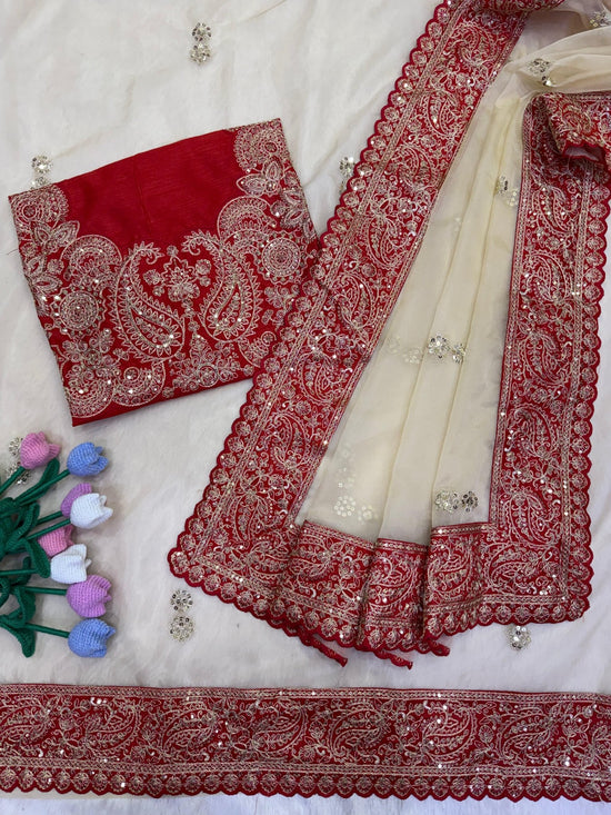 Amrah Wholesale Kc 2144 Soft Zipsy Silk Embroidered Designer Saree - Amrah Wholesale