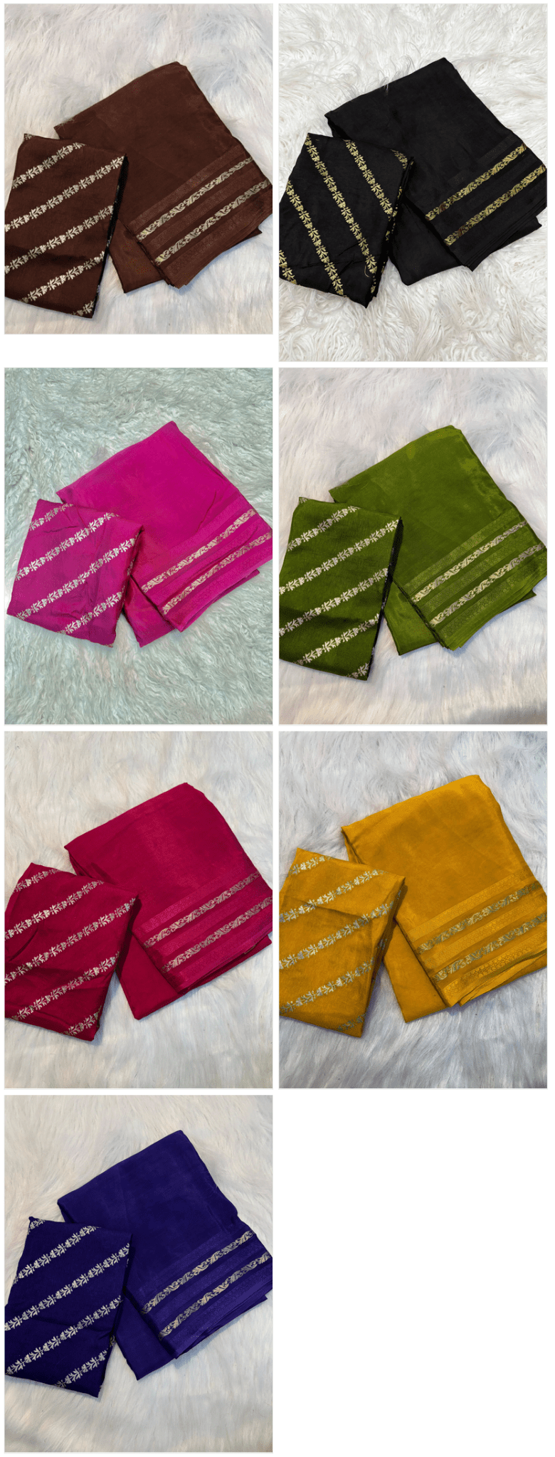Amrah Wholesale Kc 221 Pure Viscose Mysore Crepe Silk Saree - Amrah Wholesale