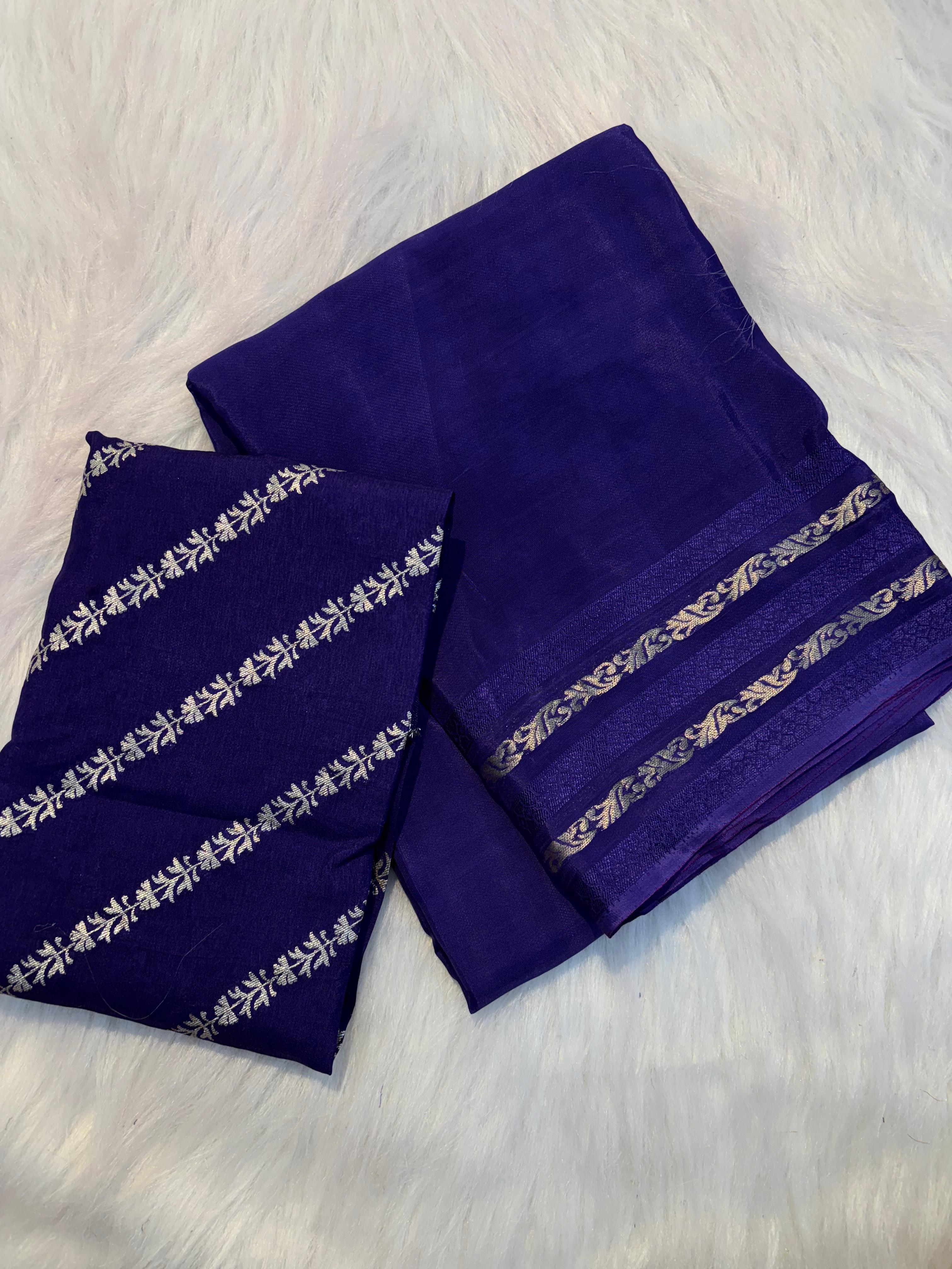 Amrah Wholesale Kc 221 Pure Viscose Mysore Crepe Silk Saree