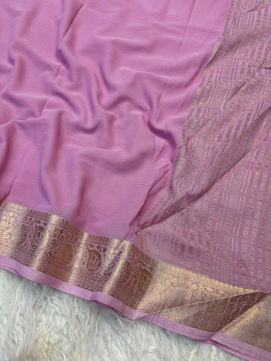Amrah Wholesale Kc 412 Pure Chiffon Saree