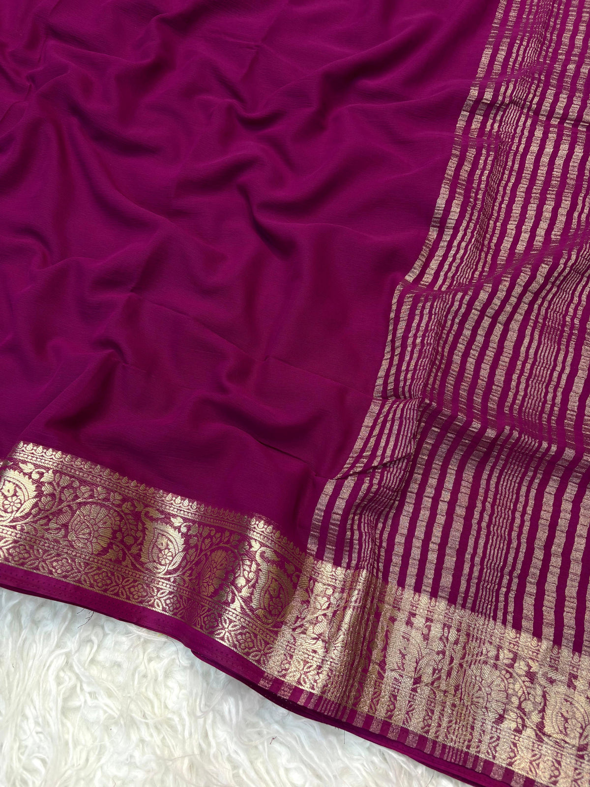 Amrah Wholesale Kc 412 Pure Chiffon Saree