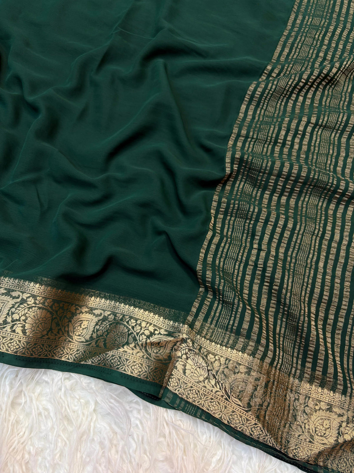 Amrah Wholesale Kc 412 Pure Chiffon Saree