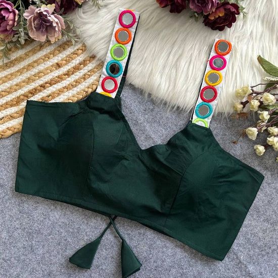 Amrah Wholesale Khadi Fashion Spaghetti Vol 1 Rayon Mirror Work Blouse Collection
