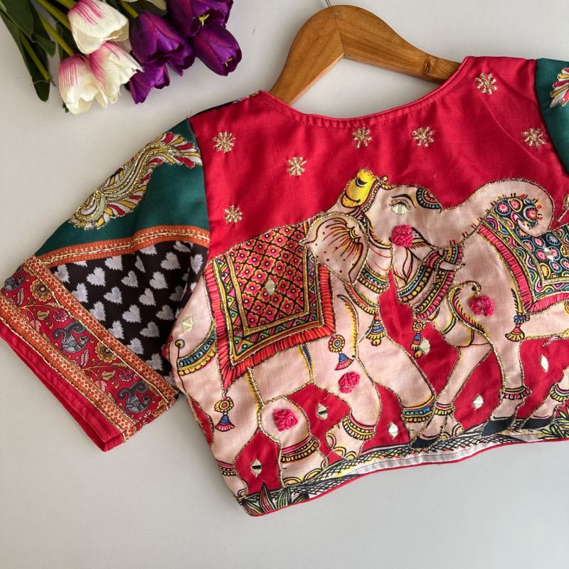 Amrah Wholesale Khadi Vol 34 Cotton Hand Work Blouse - Amrah Wholesale