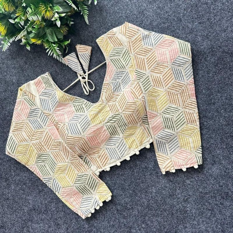 Amrah Wholesale Khadi Vol 39 Khadi Cotton Embroidered Blouse