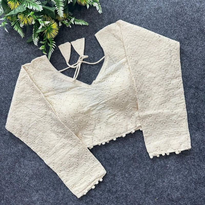 Amrah Wholesale Khadi Vol 39 Khadi Cotton Embroidered Blouse