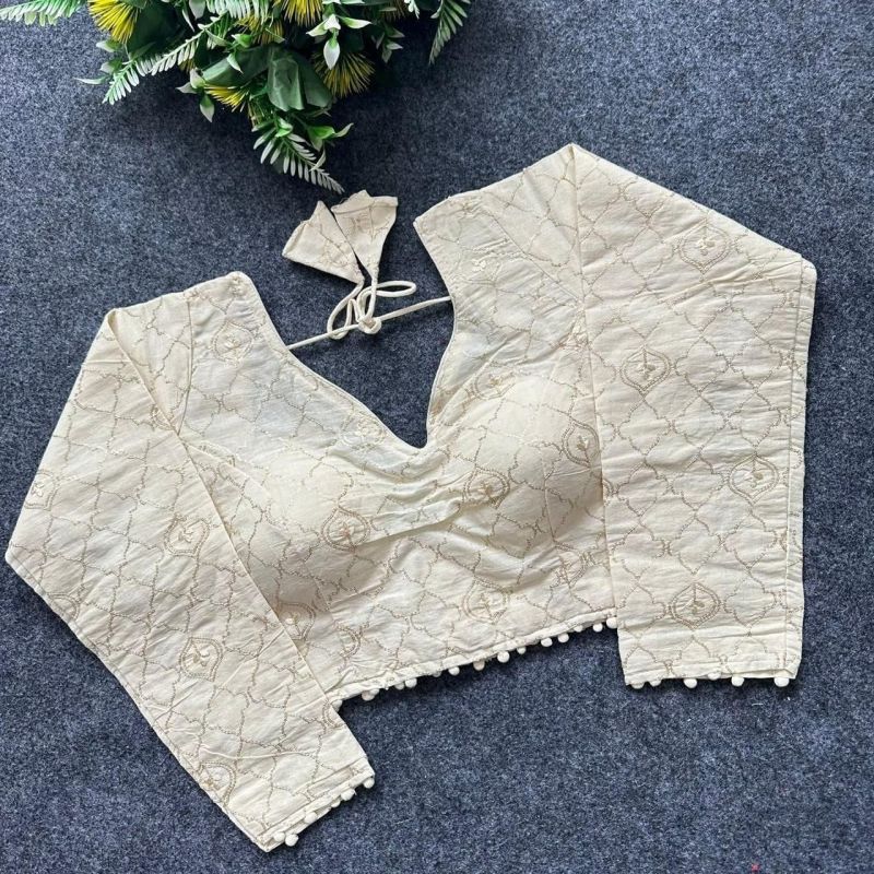 Amrah Wholesale Khadi Vol 39 Khadi Cotton Embroidered Blouse