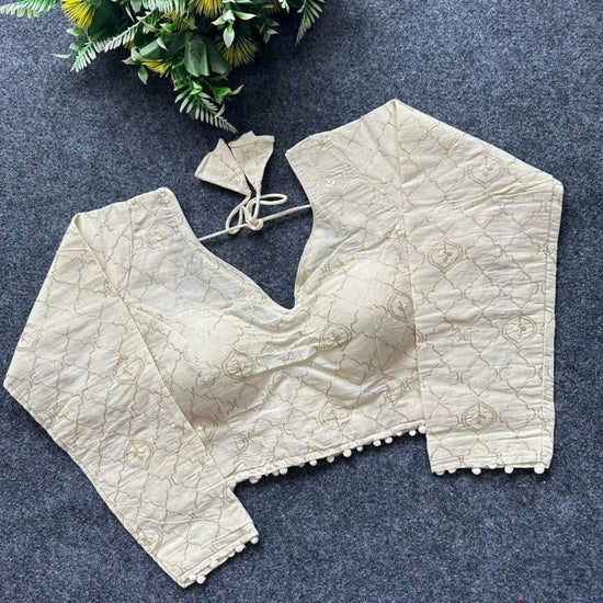 Amrah Wholesale Khadi Vol 39 Khadi Cotton Embroidered Blouse