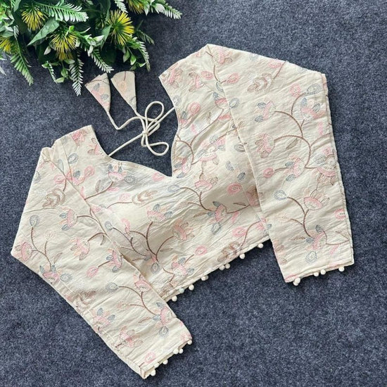 Amrah Wholesale Khadi Vol 39 Khadi Cotton Embroidered Blouse