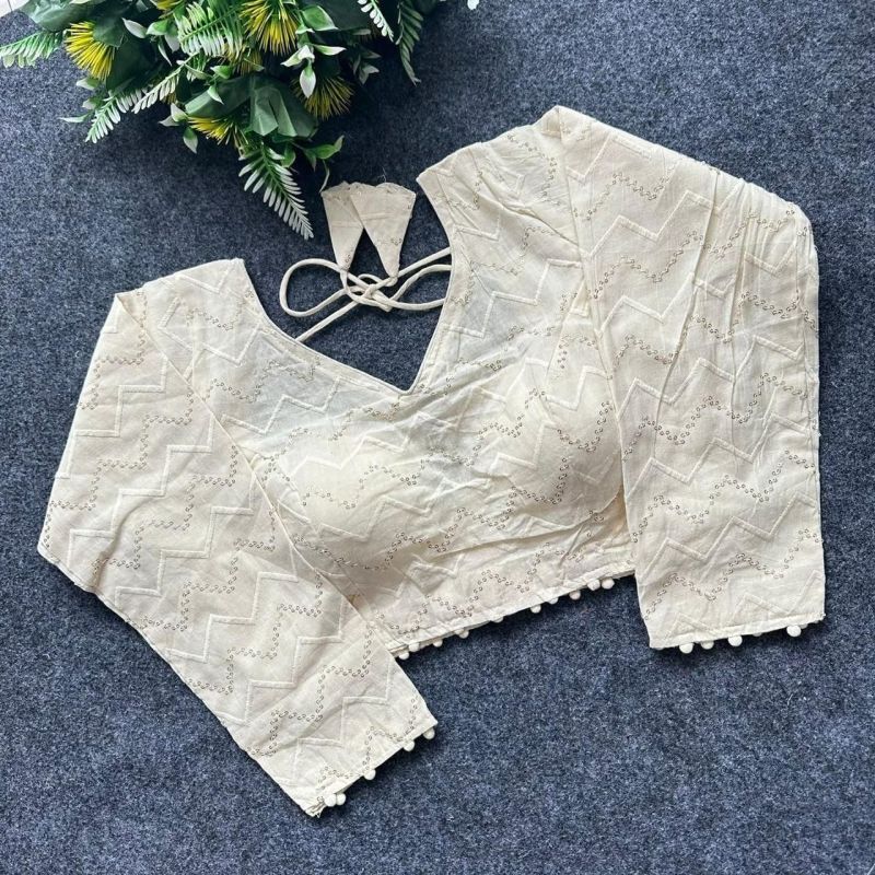 Amrah Wholesale Khadi Vol 39 Khadi Cotton Embroidered Blouse