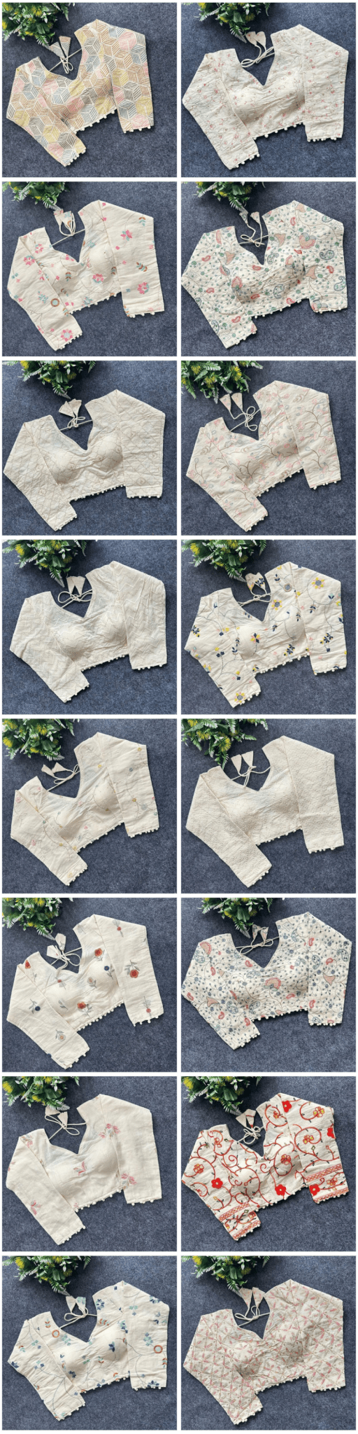 Amrah Wholesale Khadi Vol 39 Khadi Cotton Embroidered Blouse - Amrah Wholesale