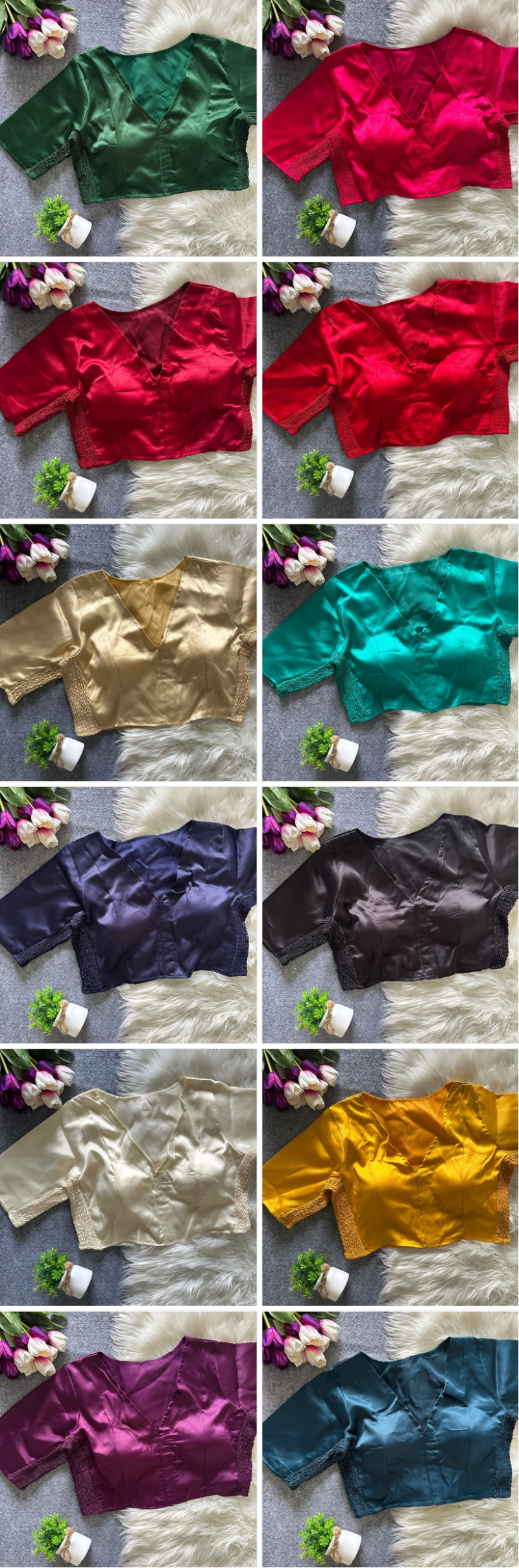 Amrah Wholesale Khadi Vol 63 Silk Blouse