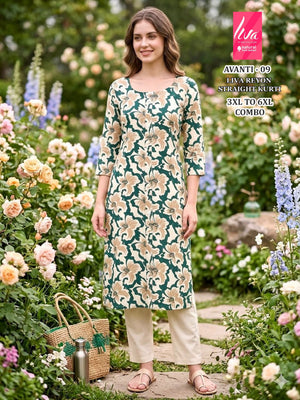 Amrah Wholesale Liva Avanti 1 To 10 Pure Liva Rayon Kurti