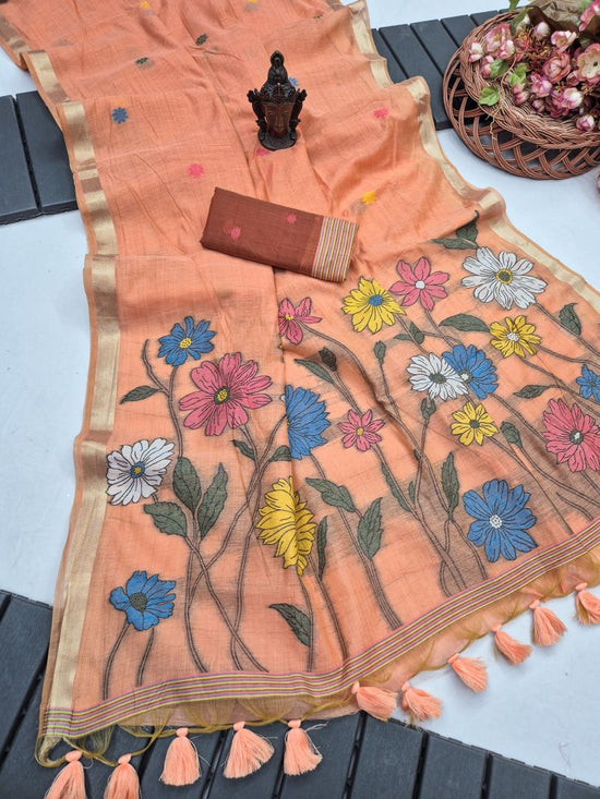 Amrah Wholesale Lotus Vol 1 Munga Cotton Saree