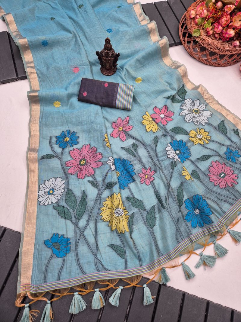 Amrah Wholesale Lotus Vol 1 Munga Cotton Saree