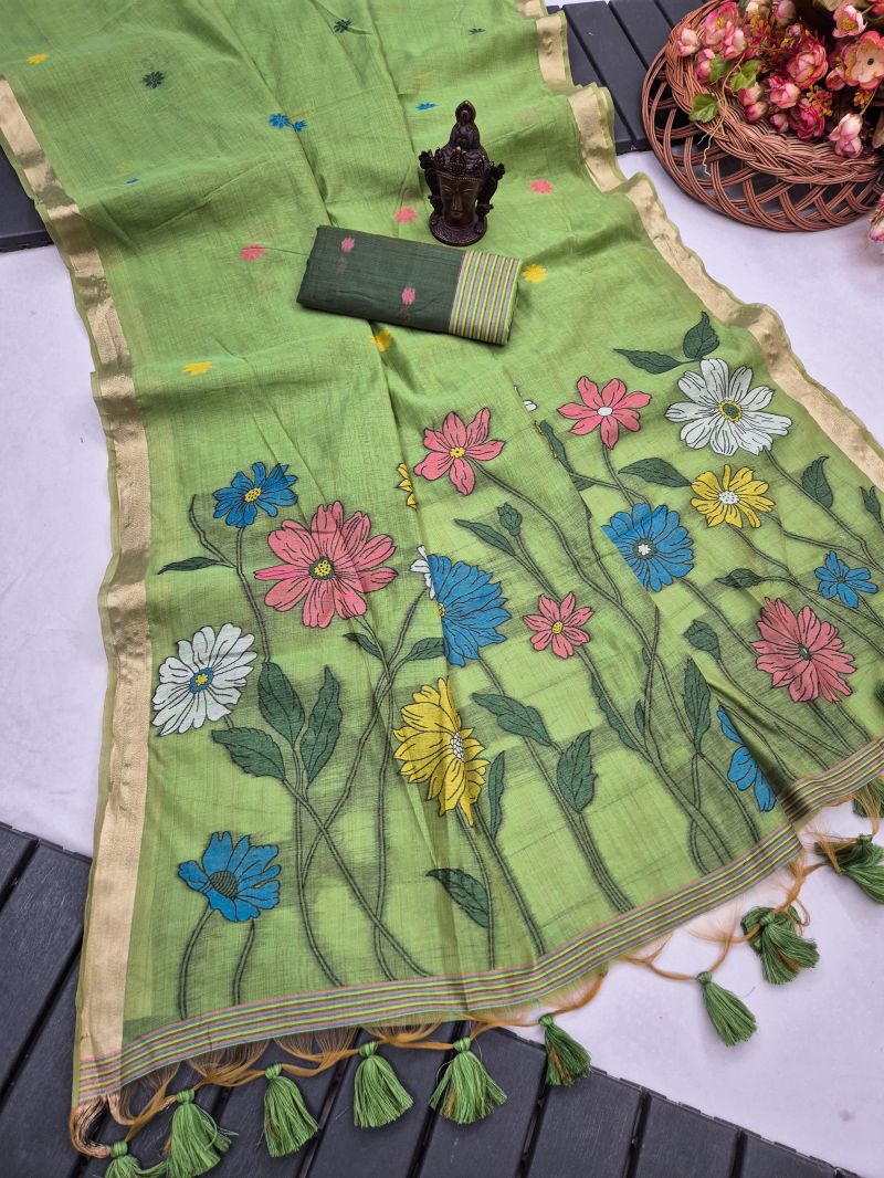 Amrah Wholesale Lotus Vol 1 Munga Cotton Saree