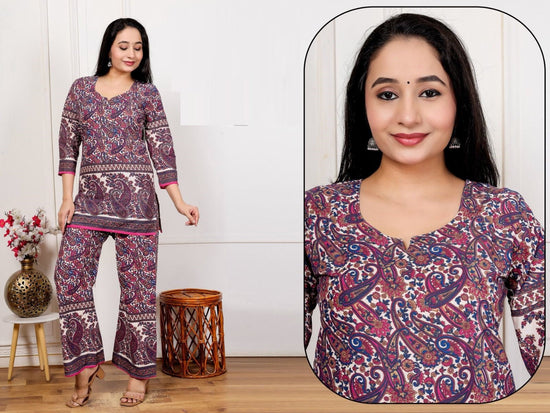 Amrah Wholesale Lrc 15 Cotton Kalamkari Printed Co-Ord Set Collection - Amrah Wholesale