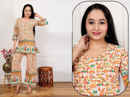 Amrah Wholesale Lrc 15 Cotton Kalamkari Printed Co-Ord Set Collection - Amrah Wholesale