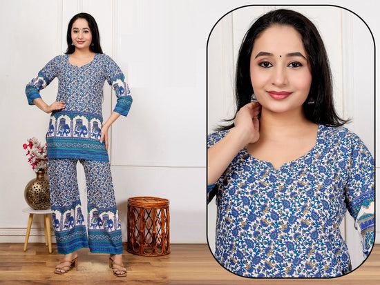 Amrah Wholesale Lrc 15 Cotton Kalamkari Printed Co-Ord Set Collection - Amrah Wholesale