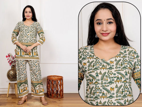 Amrah Wholesale Lrc 15 Cotton Kalamkari Printed Co-Ord Set Collection - Amrah Wholesale