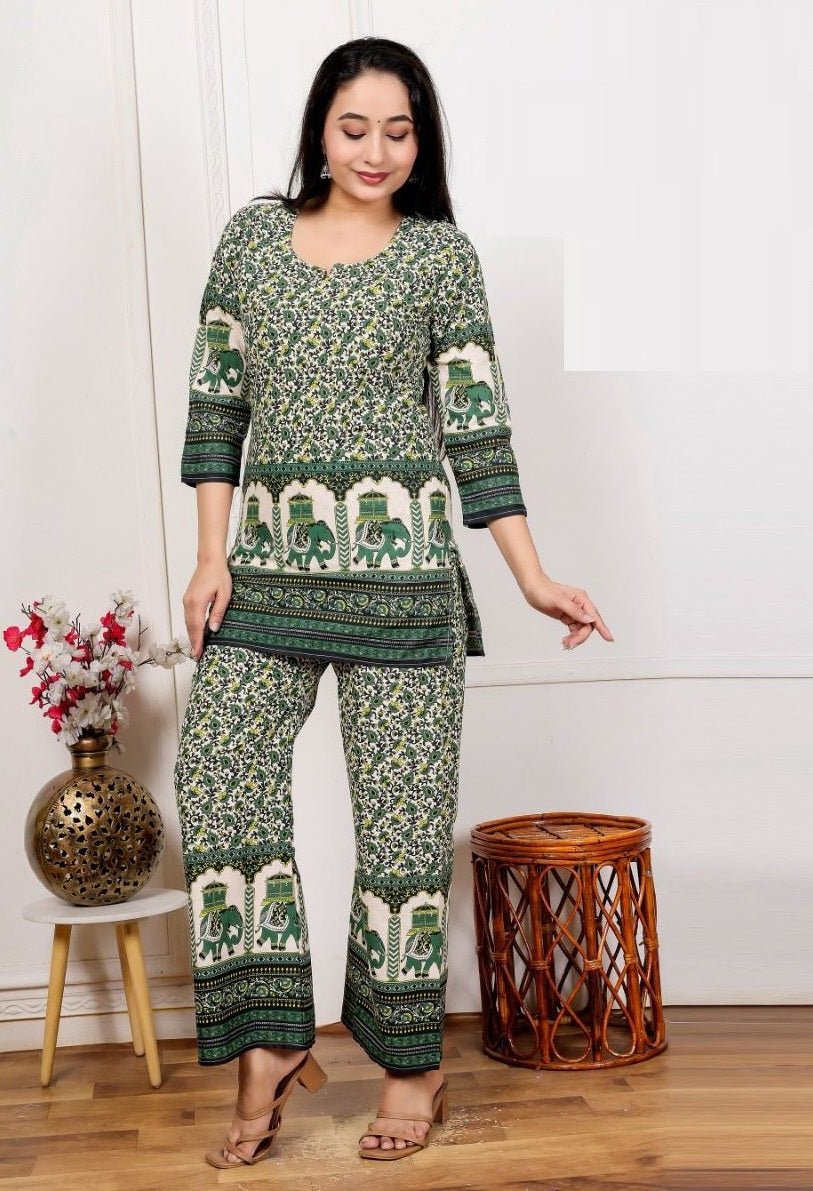 Amrah Wholesale Lrc 15 Cotton Kalamkari Printed Co-Ord Set Collection - Amrah Wholesale