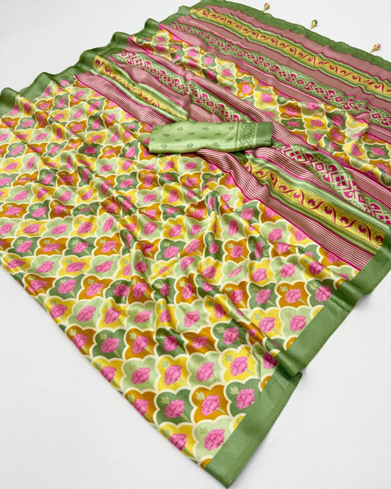Amrah Wholesale Lux Vol 38 Semi Modal Ajrakh Printed Saree