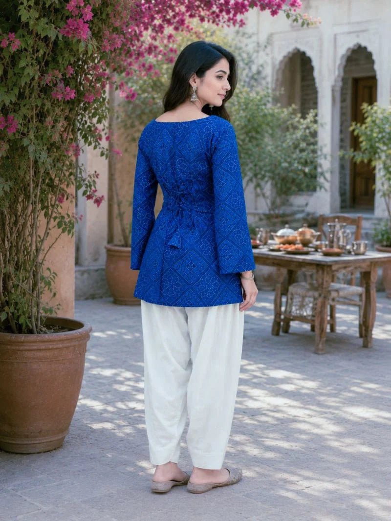 Amrah Wholesale Lw 9340 Cotton Bandhej Printed Top with Bottom Set - Amrah Wholesale