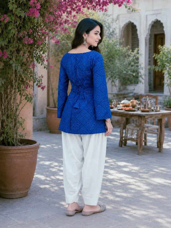 Amrah Wholesale Lw 9340 Cotton Bandhej Printed Top with Bottom Set - Amrah Wholesale