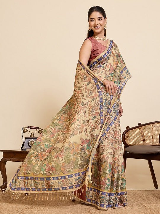 Amrah Wholesale Maahi 219 Linen Zari Weaving Saree - Amrah Wholesale