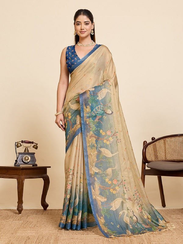 Amrah Wholesale Maahi 219 Linen Zari Weaving Saree - Amrah Wholesale