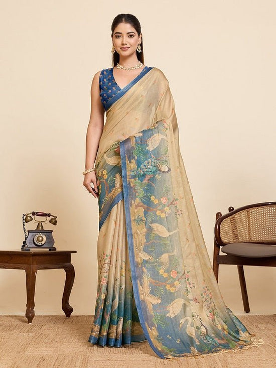Amrah Wholesale Maahi 219 Linen Zari Weaving Saree - Amrah Wholesale