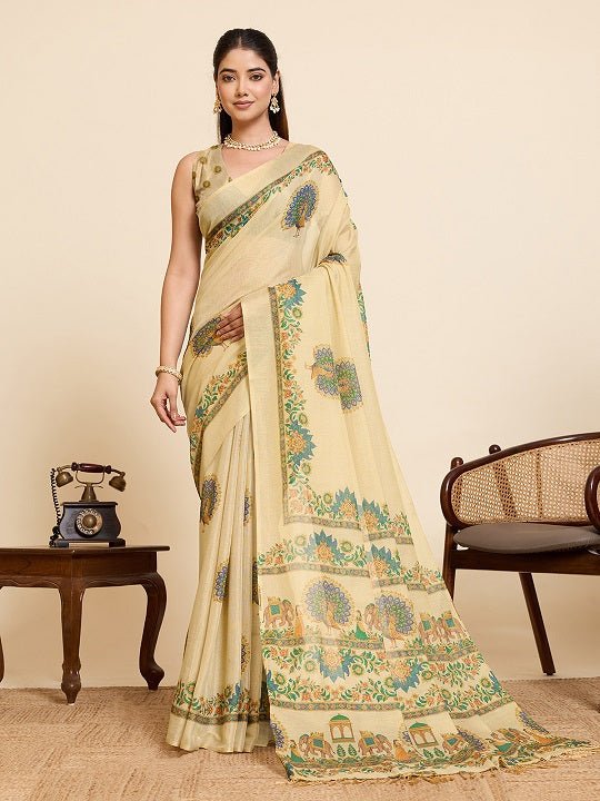 Amrah Wholesale Maahi 219 Linen Zari Weaving Saree - Amrah Wholesale