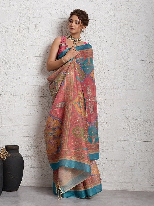 Amrah Wholesale Maahi 226 Linen Embroidery With Zari Weaving Saree - Amrah Wholesale