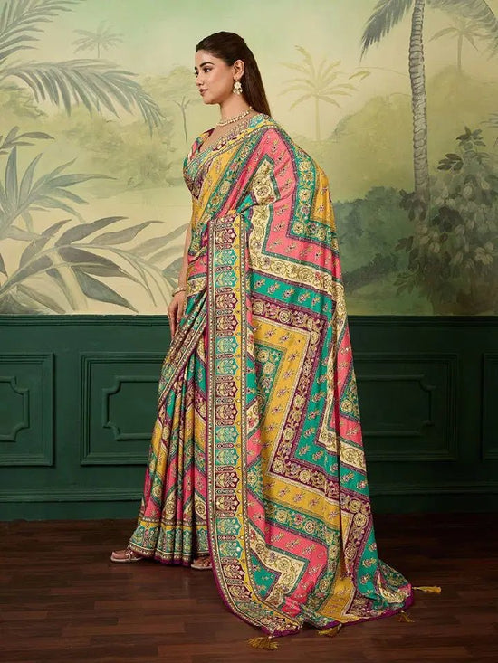 Amrah Wholesale Maahi 230 Crape Silk Party Wear Digital Printed Saree - Amrah Wholesale
