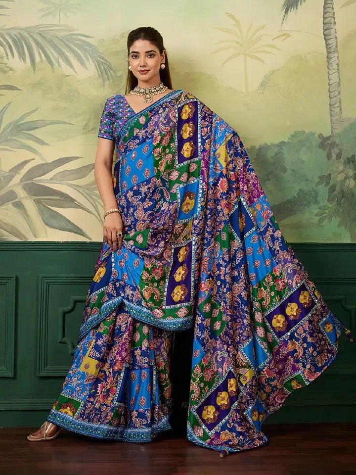 Amrah Wholesale Maahi 230 Crape Silk Party Wear Digital Printed Saree - Amrah Wholesale