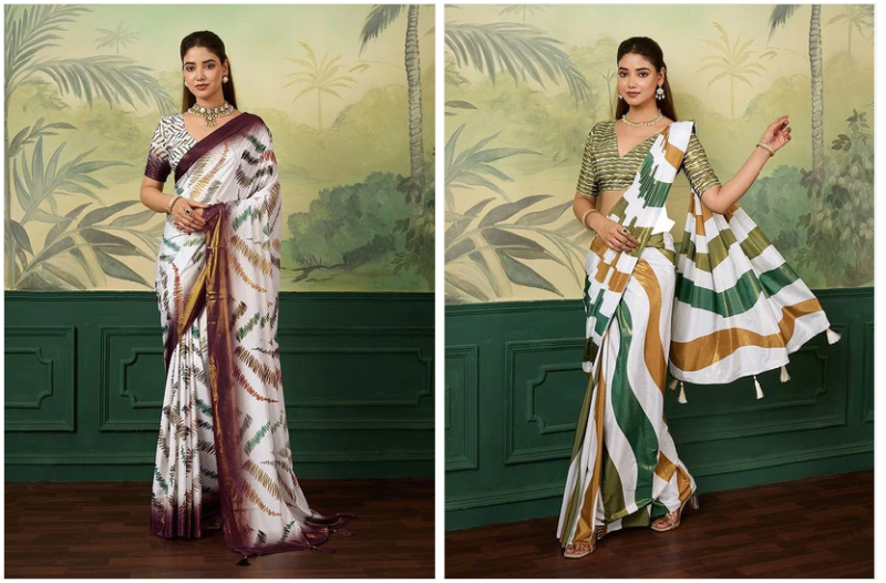 Amrah Wholesale Maahi 237 Crape Silk Saree