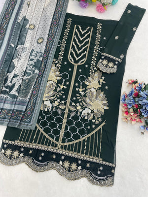 Amrah Wholesale Mah E Rooh 4224 Faux Georgette Pakistani Suit - Amrah Wholesale