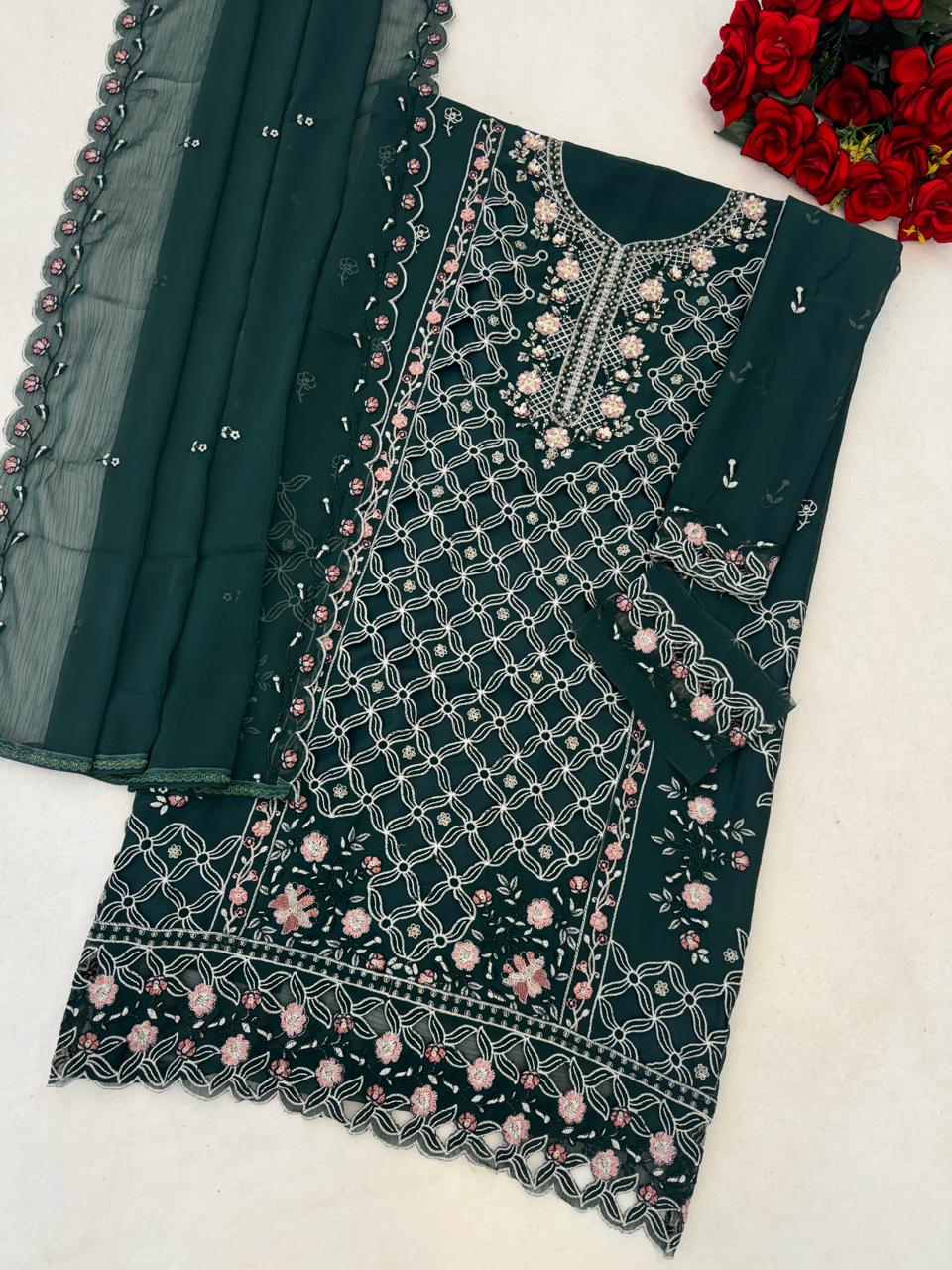 Amrah Wholesale Mah E Rooh 4233 A To D Chiffon Pakistani Suit - Amrah Wholesale