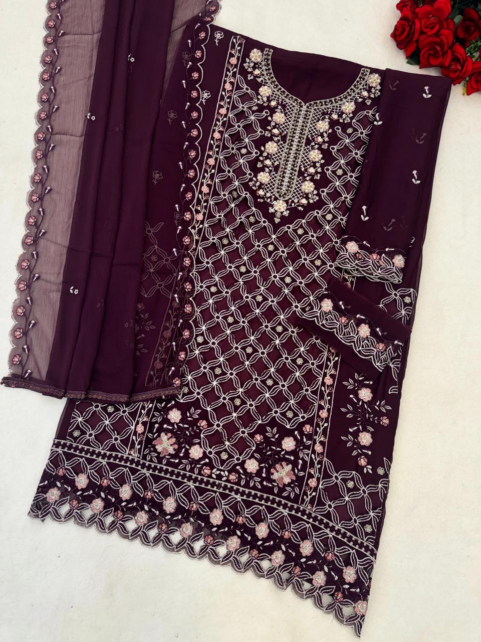 Amrah Wholesale Mah E Rooh 4233 A To D Chiffon Pakistani Suit - Amrah Wholesale