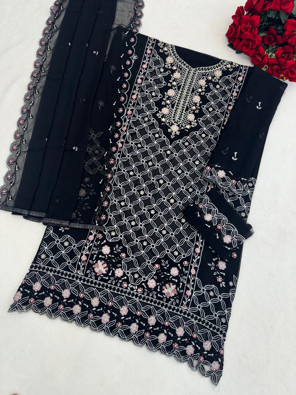 Amrah Wholesale Mah E Rooh 4233 A To D Chiffon Pakistani Suit - Amrah Wholesale