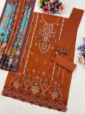 Amrah Wholesale Mah E Rooh 4234 A To D Cambric Cotton Dress Material