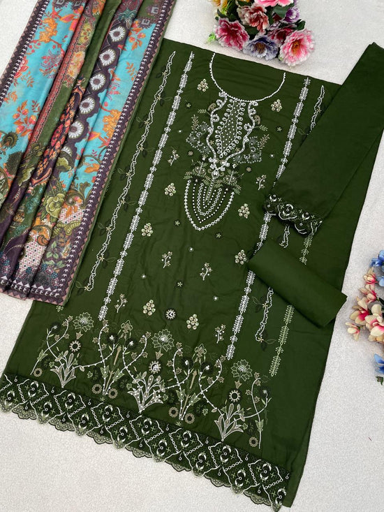 Amrah Wholesale Mah E Rooh 4234 A To D Cambric Cotton Dress Material