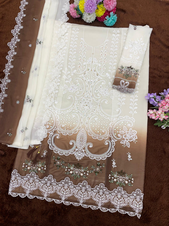 Amrah Wholesale Mah E Rooh 4251 A To D Georgette Dress Material