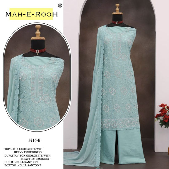 Amrah Wholesale Mah E Rooh 5216 A To D Georgette Dress Material