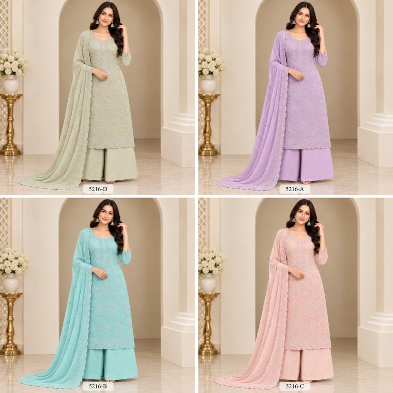 Amrah Wholesale Mah E Rooh 5216 A To D Georgette Dress Material
