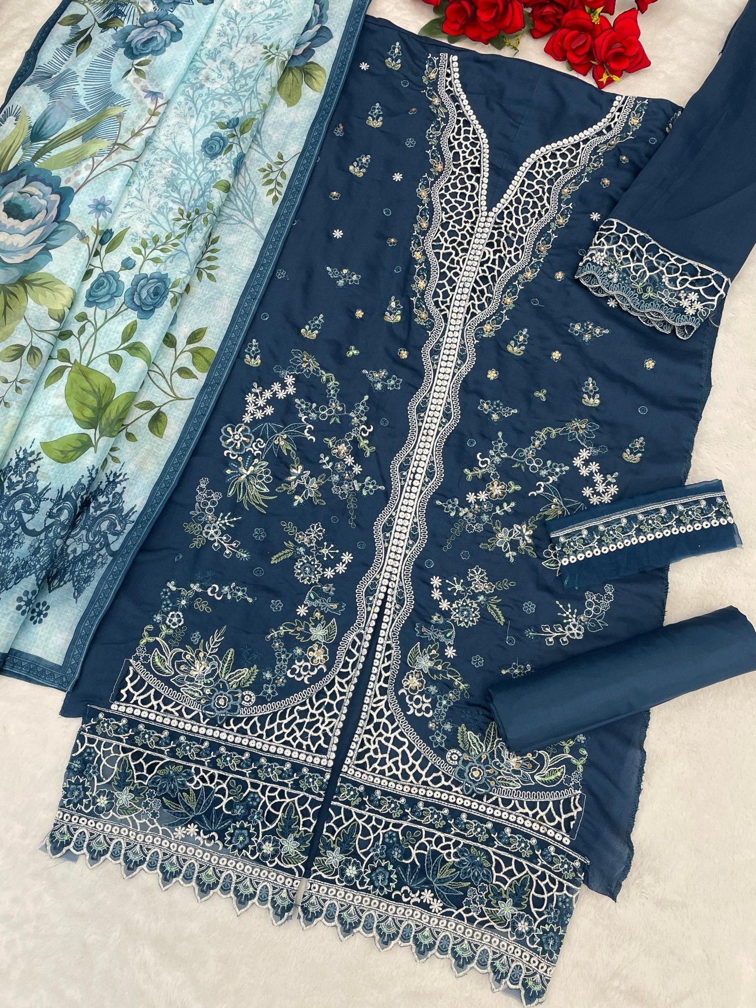 Amrah Wholesale Mah E Rooh 5217 Slub Cotton Dress Material