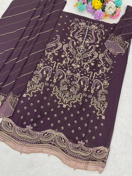 Amrah Wholesale Mah E Rooh 5221 A To E Faux Georgette Dress Material