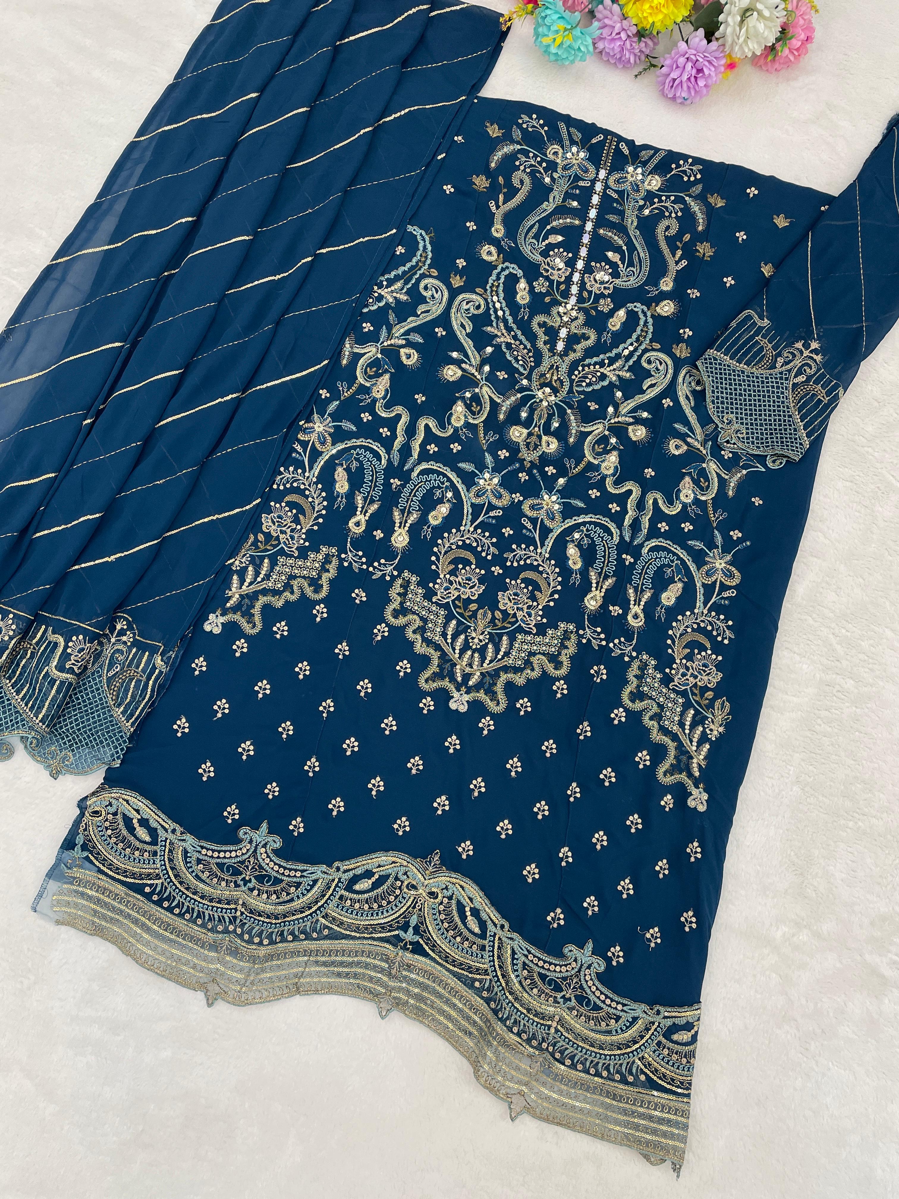 Amrah Wholesale Mah E Rooh 5221 A To E Faux Georgette Dress Material