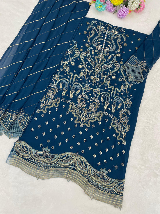 Amrah Wholesale Mah E Rooh 5221 A To E Faux Georgette Dress Material