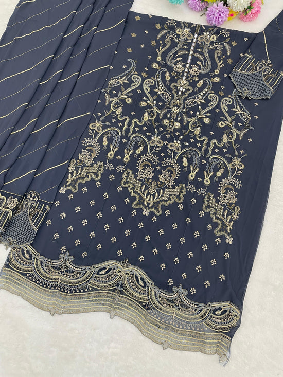 Amrah Wholesale Mah E Rooh 5221 A To E Faux Georgette Dress Material